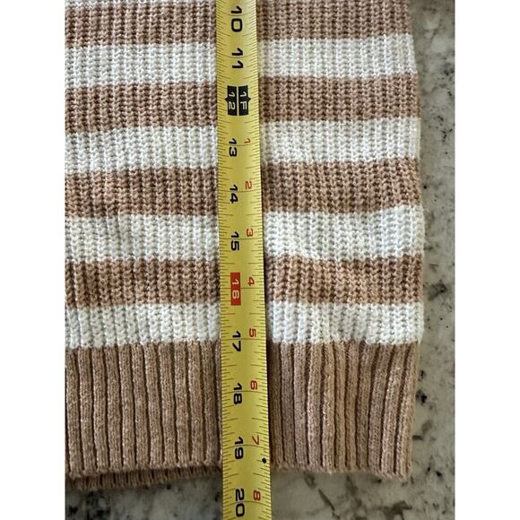 American Eagle Women's Beige & White Striped Sweater, Size Small - Picture 4 of 6